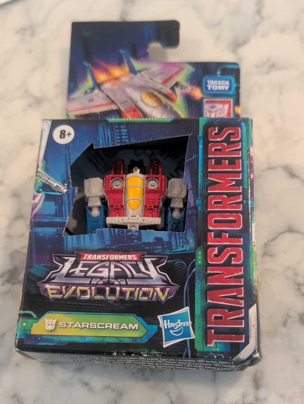 Nwt Transformers Legacy Evolution Starscream Mini Figure - Red, Yellow, Gray